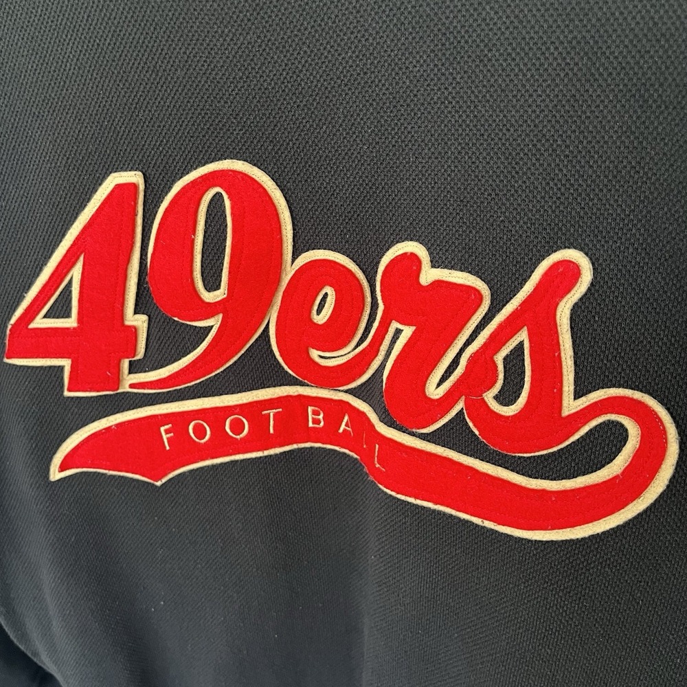 VTG San Francisco 49ers Starter Crewneck Sweatshirt Men's Medium Black 90s - Picture 4 of 13